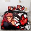 Anime Jujutsu Kaisen Duvet Cover Cartoon Bedding Sets Itadori Yuji Bed Set Quilt Comforter Covers Home 2 - Jujutsu Kaisen AU Store