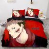 Anime Jujutsu Kaisen Duvet Cover Cartoon Bedding Sets Itadori Yuji Bed Set Quilt Comforter Covers Home 5 - Jujutsu Kaisen AU Store