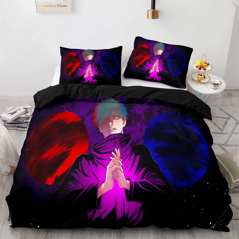 Anime Jujutsu Kaisen Satoru Gojo Bedding Set Boys Girls Twin Queen Size Duvet Cover Pillowcase Bed 1 - Jujutsu Kaisen AU Store