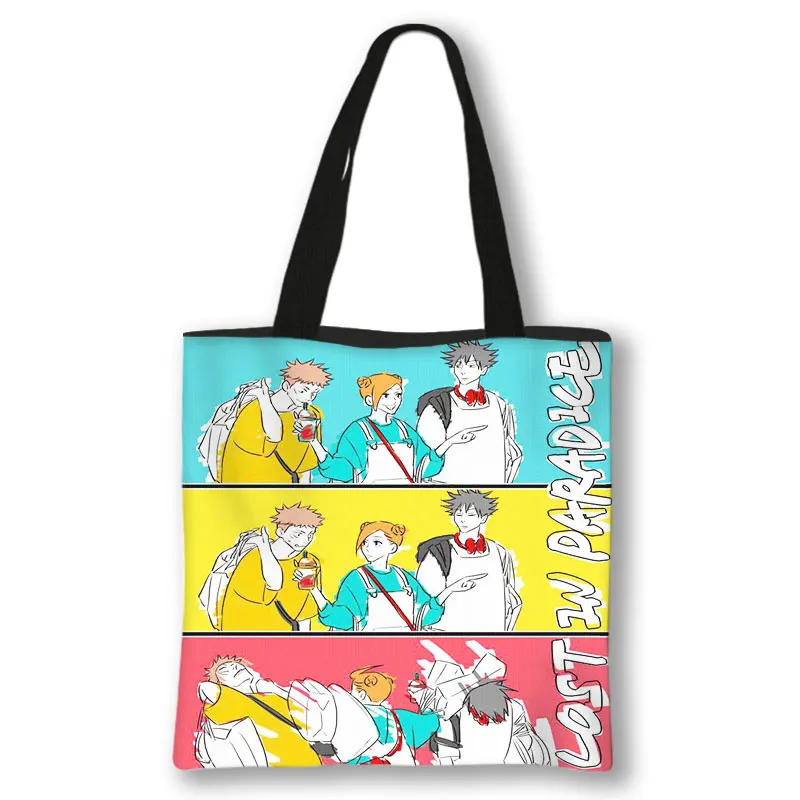 Anime Jujutsu Kaisen Shoulder Bag Japanese Gojo Satoru Yuji Itadori Tote Bags Ladies Shopping Bag Beach 13 - Jujutsu Kaisen AU Store