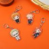 Cartoon Keychain Characters Double Sided Resin Tiger Stick Key Chain Kaisen Gojo Satoru Anime Accessories Gifts 2 - Jujutsu Kaisen AU Store