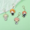 Cartoon Keychain Characters Double Sided Resin Tiger Stick Key Chain Kaisen Gojo Satoru Anime Accessories Gifts 5 - Jujutsu Kaisen AU Store