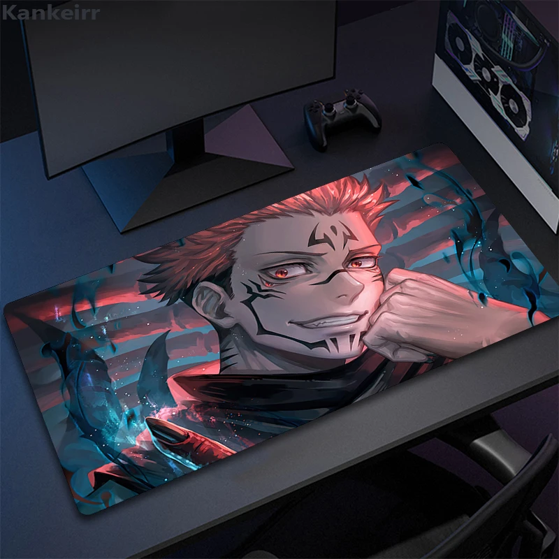 Gaming Mouse Pad Gamer Large Home Keyboard Pad Mouse Mat MousePads Anime Jujutsu Kaisen Anti slip 23 - Jujutsu Kaisen AU Store