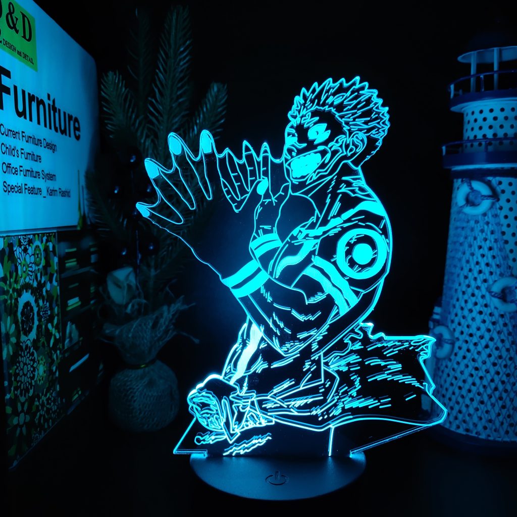 Jujutsu Kaisen 3D Lamp Anime Gojo Satoru Jujutsu Kaisen Yuji Itadori LED Night Light Brdroom Decor 10 scaled - Jujutsu Kaisen AU Store