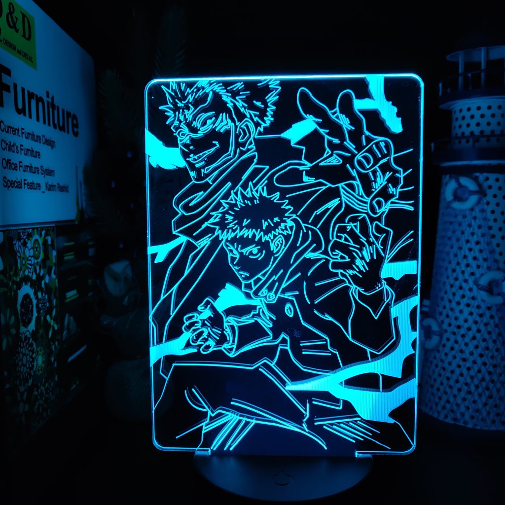 Jujutsu Kaisen 3D Lamp Anime Gojo Satoru Jujutsu Kaisen Yuji Itadori LED Night Light Brdroom Decor 12 scaled - Jujutsu Kaisen AU Store