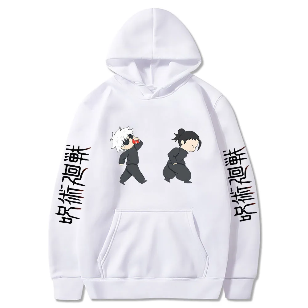 Jujutsu Kaisen Anime Hoodies Cartoon Satoru Gojo Cute Print Men Women Pullovers Autumn Winter Casual Plus - Jujutsu Kaisen AU Store