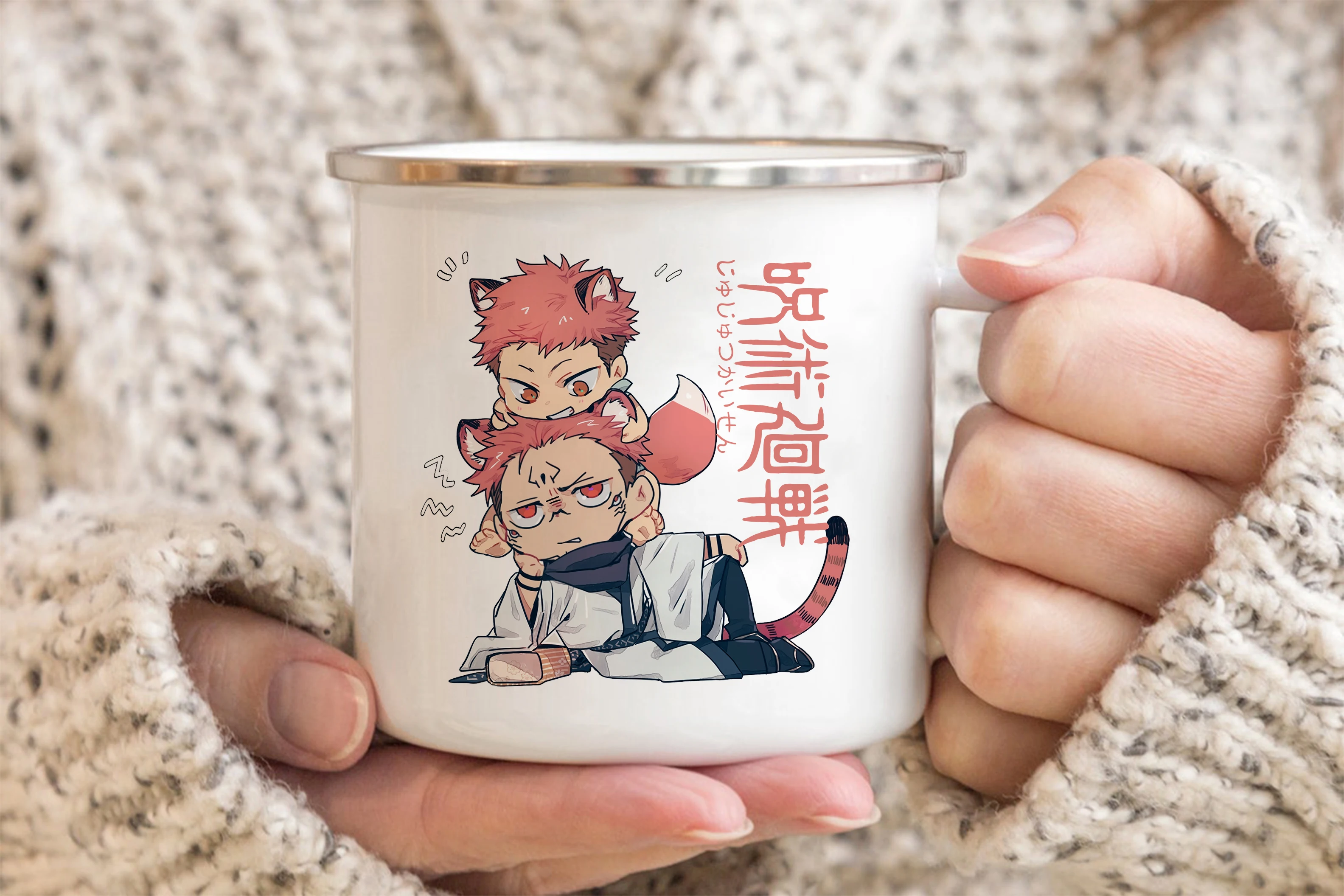 Jujutsu Kaisen Enamelled cup Coffee Mug 11oz Fun Ceramic Coffee Tea Cocoa Cup Handle Tea Drink 1 - Jujutsu Kaisen AU Store