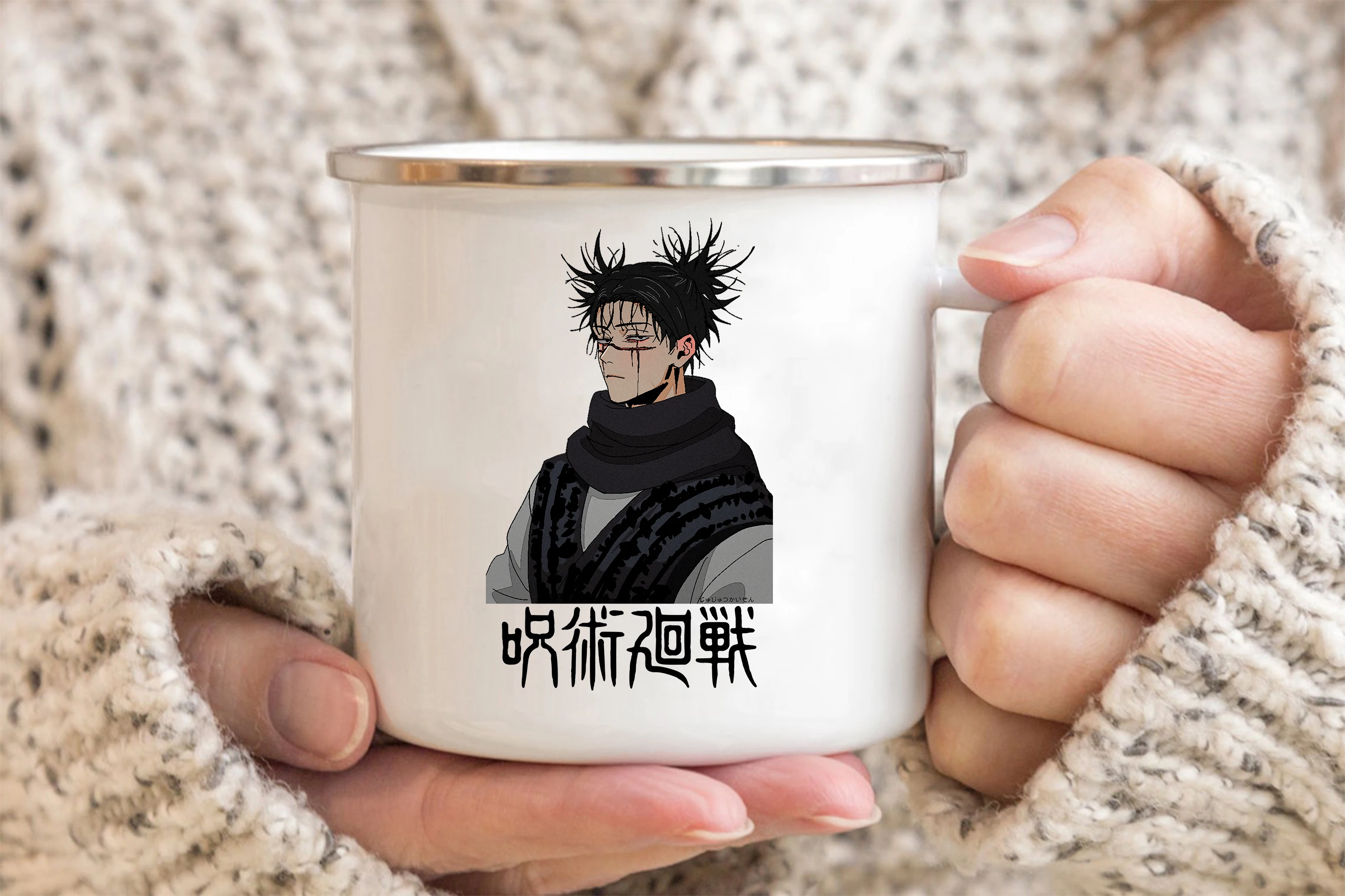 Jujutsu Kaisen Enamelled cup Coffee Mug 11oz Fun Ceramic Coffee Tea Cocoa Cup Handle Tea Drink 2 - Jujutsu Kaisen AU Store