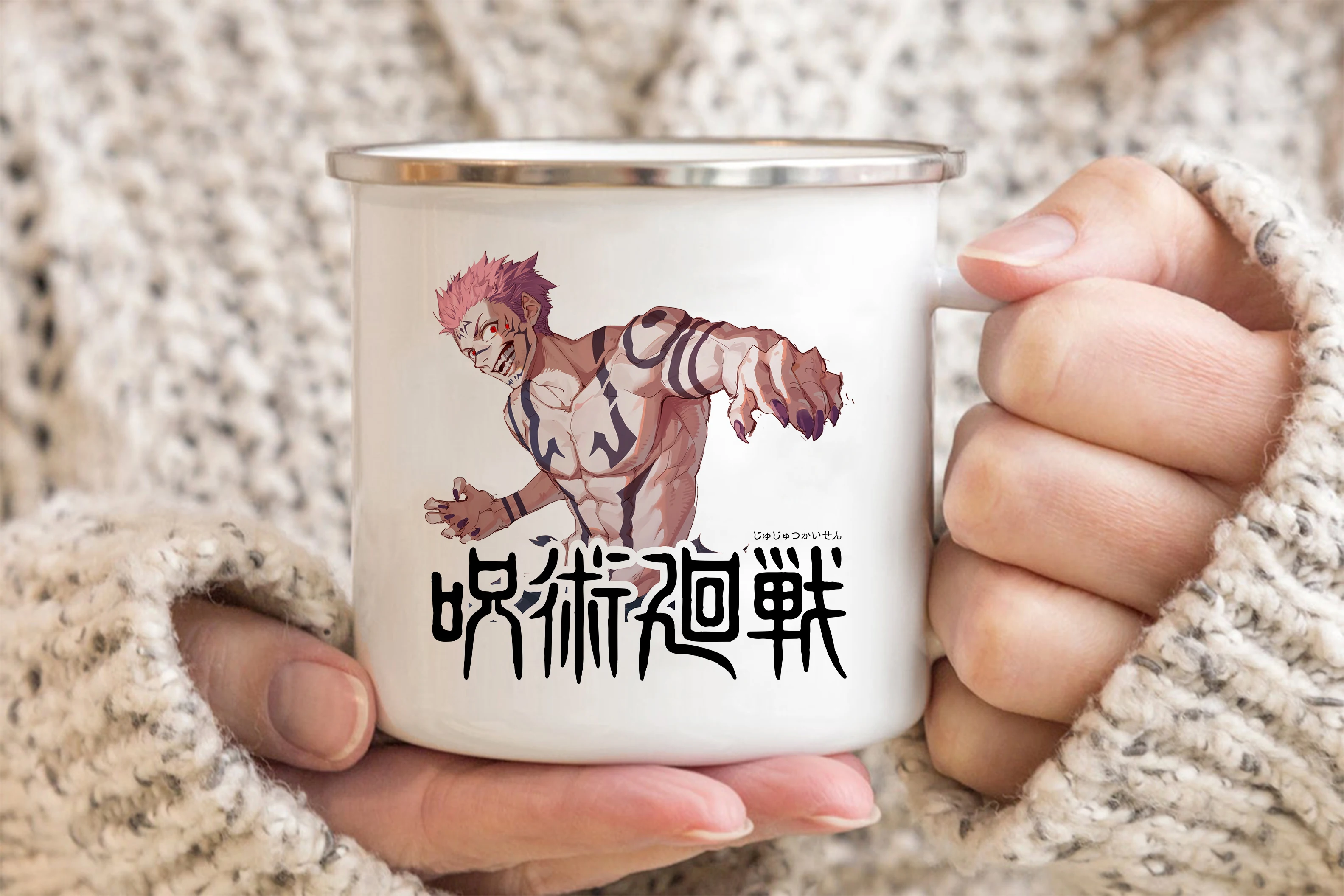 Jujutsu Kaisen Enamelled cup Coffee Mug 11oz Fun Ceramic Coffee Tea Cocoa Cup Handle Tea Drink 6 - Jujutsu Kaisen AU Store