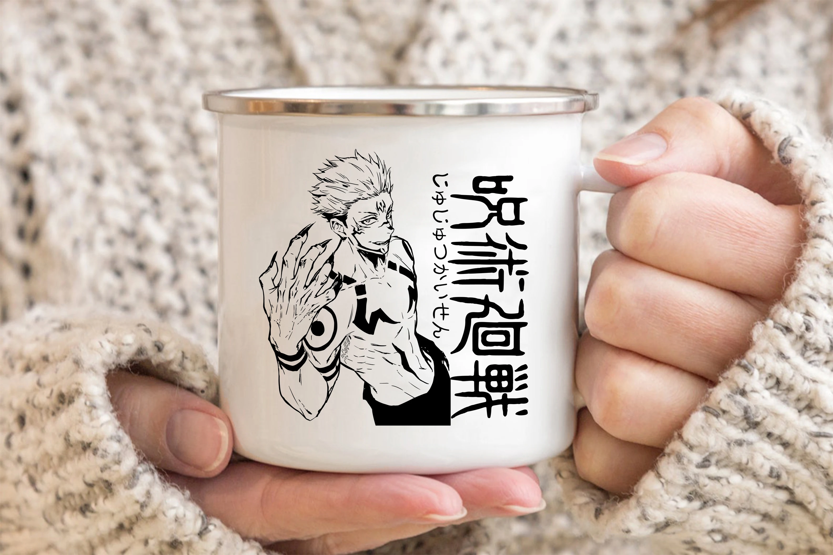 Jujutsu Kaisen Enamelled cup Coffee Mug 11oz Fun Ceramic Coffee Tea Cocoa Cup Handle Tea Drink 8 - Jujutsu Kaisen AU Store