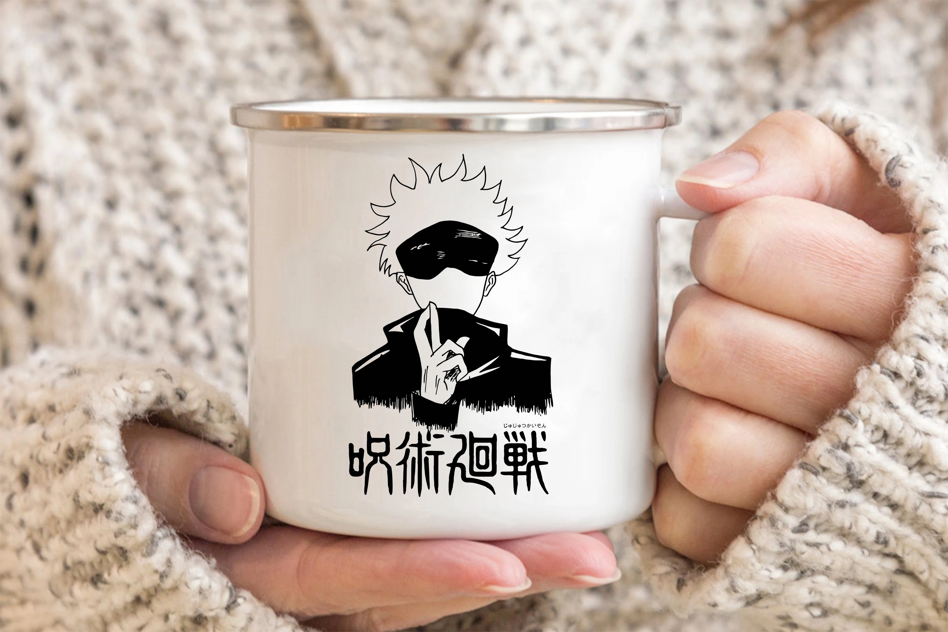 Jujutsu Kaisen Enamelled cup Coffee Mug 11oz Fun Ceramic Coffee Tea Cocoa Cup Handle Tea Drink 9 - Jujutsu Kaisen AU Store