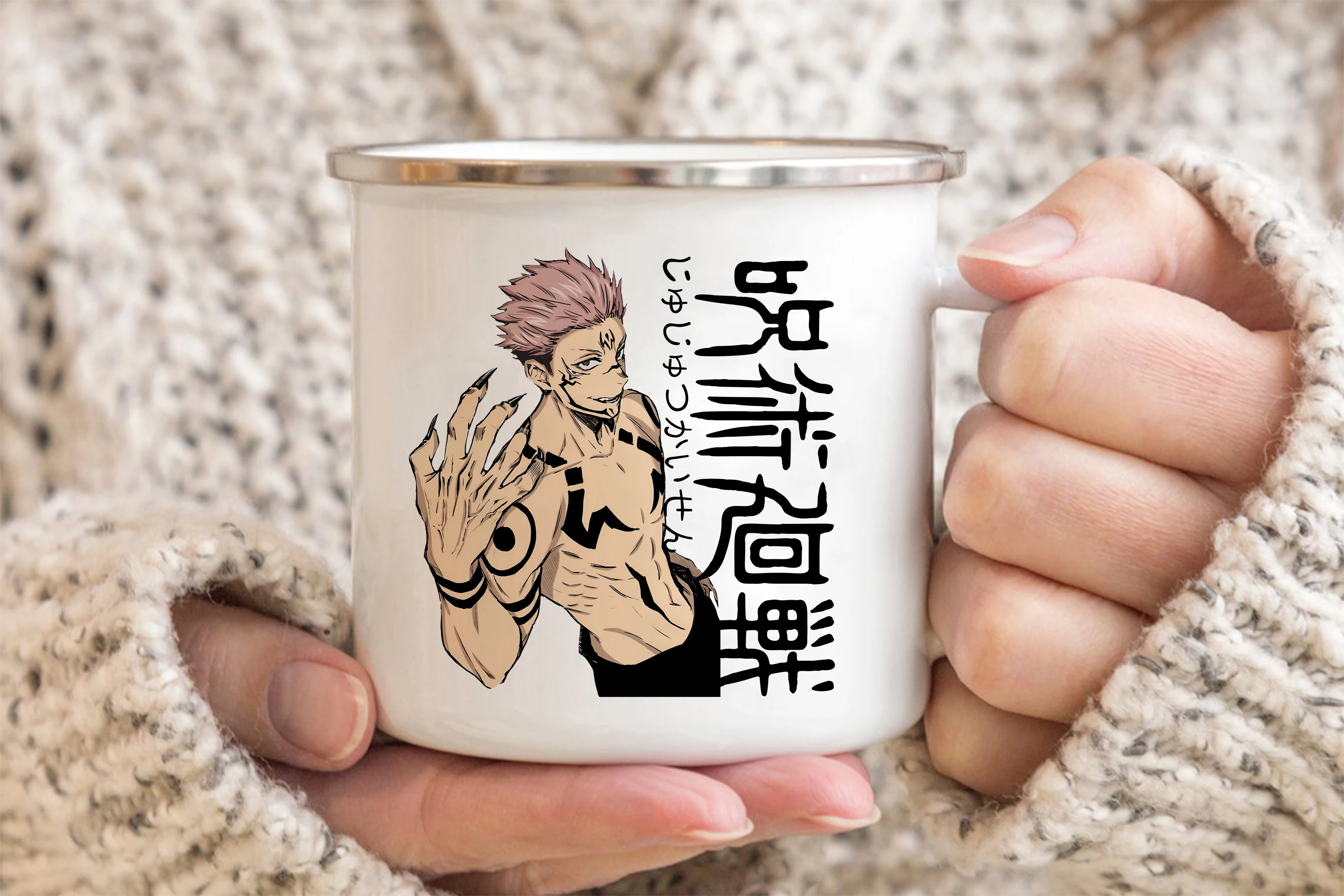 Jujutsu Kaisen Enamelled cup Coffee Mug 11oz Fun Ceramic Coffee Tea Cocoa Cup Handle Tea Drink - Jujutsu Kaisen AU Store