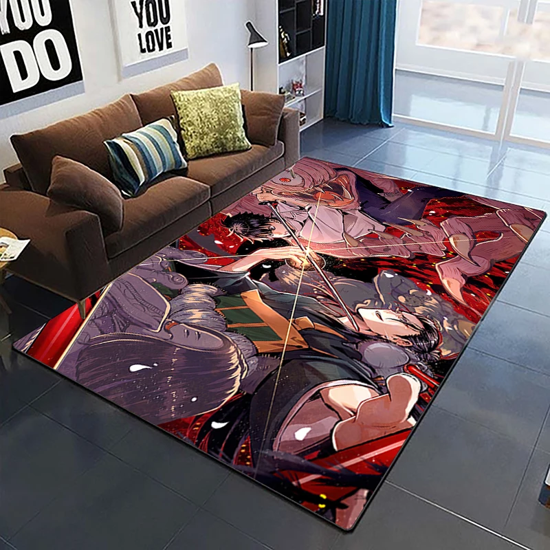 Jujutsu Kaisen anime cartoon printed area carpet Living room Bedroom floor mat Kitchen Non slip Matte 15 - Jujutsu Kaisen AU Store