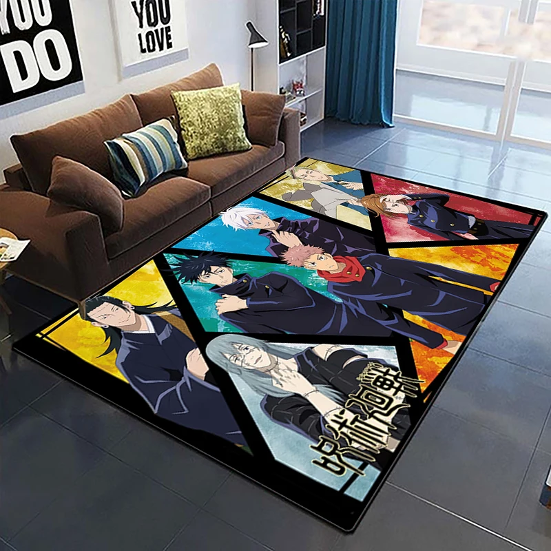 Jujutsu Kaisen anime cartoon printed area carpet Living room Bedroom floor mat Kitchen Non slip Matte - Jujutsu Kaisen AU Store