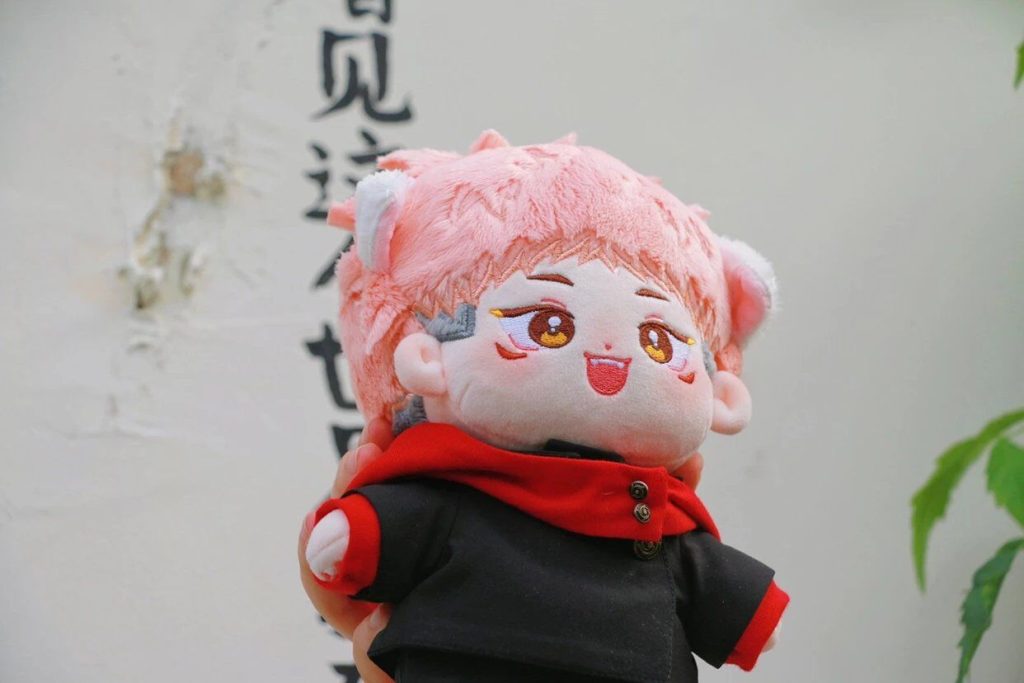 Original Anime Jujutsu Kaisen Itadori Yuji 20cm Cute Cats Pink Hair Plush Doll Body DIY Change 3 - Jujutsu Kaisen AU Store