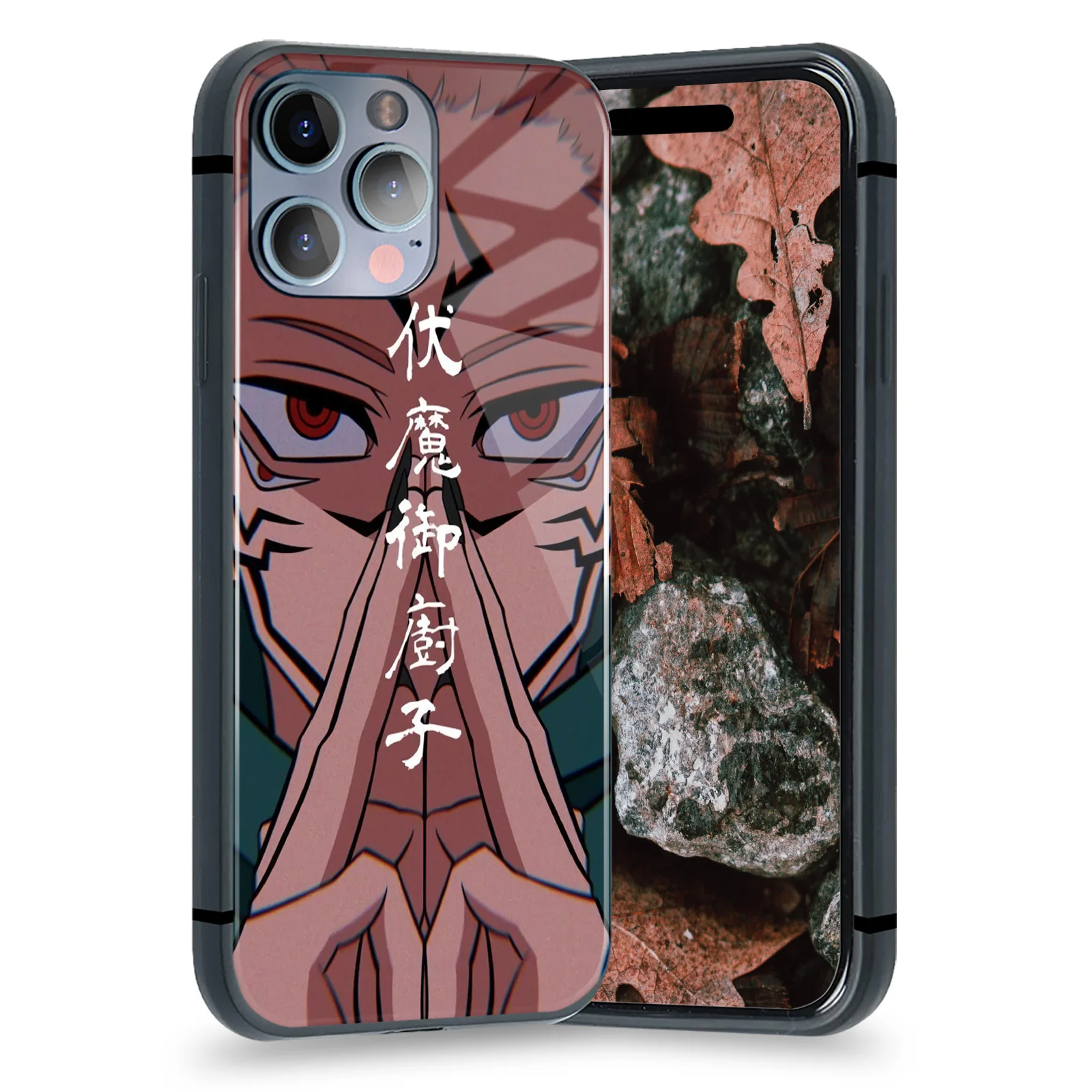 Yuji Itadori Sukuna Jujutsu Kaisen Anime Soft Silicone Glass Phone Case for IPhone 7 8 14 4 - Jujutsu Kaisen AU Store