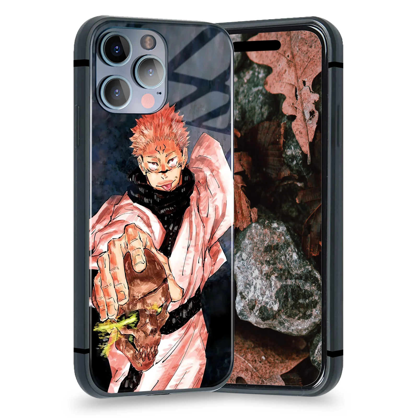 Yuji Itadori Sukuna Jujutsu Kaisen Anime Soft Silicone Glass Phone Case for IPhone 7 8 14 9 - Jujutsu Kaisen AU Store