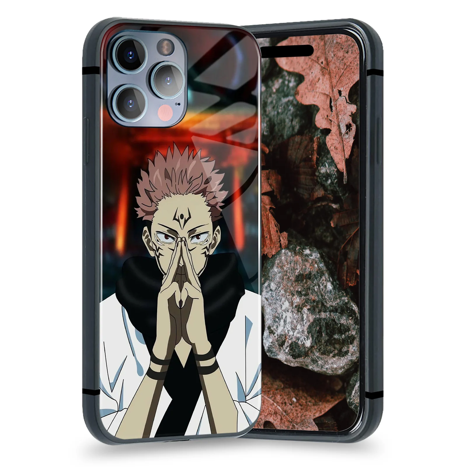 Yuji Itadori Sukuna Jujutsu Kaisen Anime Soft Silicone Glass Phone Case for IPhone 7 8 14 - Jujutsu Kaisen AU Store