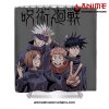 jujutsu kaisen characters kawaii shower curtain w59 x h71 gray 666 - Jujutsu Kaisen AU Store