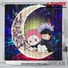 jujutsu kaisen gojo sakuna chibi anime love you to the moon galaxy shower curtain 337 - Jujutsu Kaisen AU Store