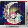 jujutsu kaisen gojo sukuna love you to the moon galaxy shower curtain 352 - Jujutsu Kaisen AU Store