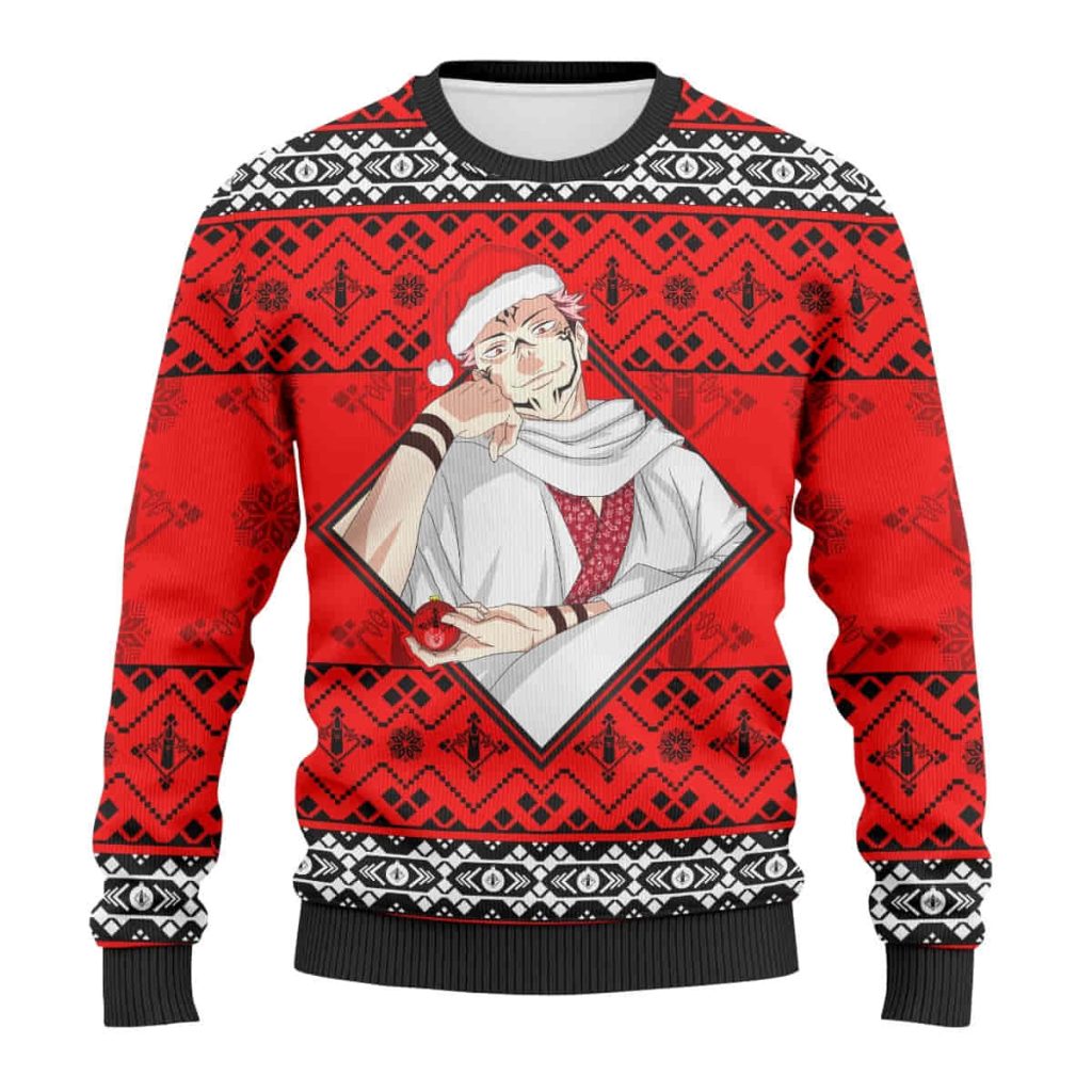 sukuna jujutsu kaisen christmas wool knitted sweater 137781 1 - Jujutsu Kaisen AU Store